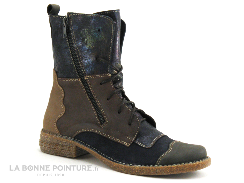Alce Shoes 8393 Bleu marine Marron Bronze - Bottine 1