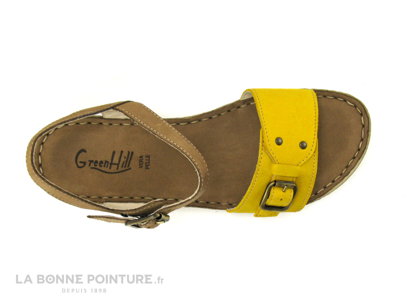 GreenHill 39630 PL - Fango Mais - Sandale jaune Femme 6