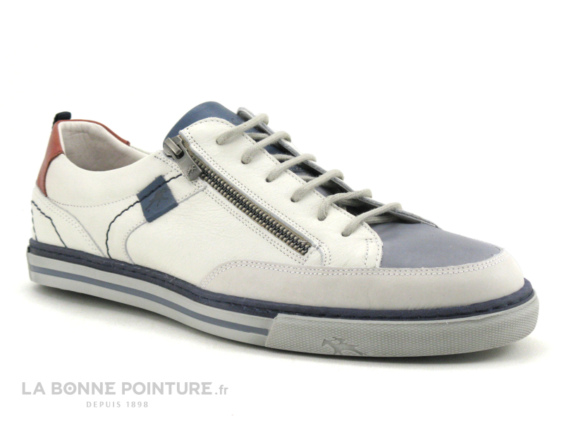 Achat chaussures Fluchos Homme Basket, vente Fluchos Quebec 9376 SURF HIELO  - Basket Homme cuir blanc bleu