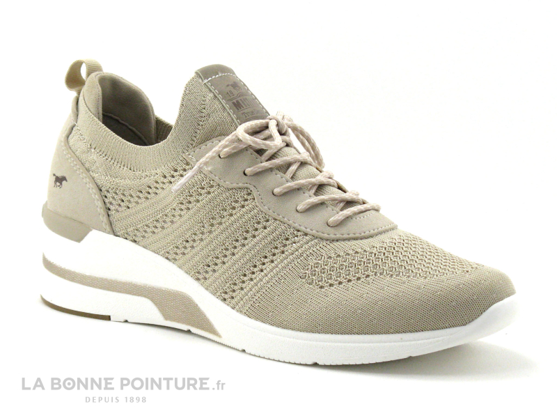 Achat chaussures Mustang Shoes Femme Basket, vente Mustang 1378 301 243  Ivory - Basket compensee Femme