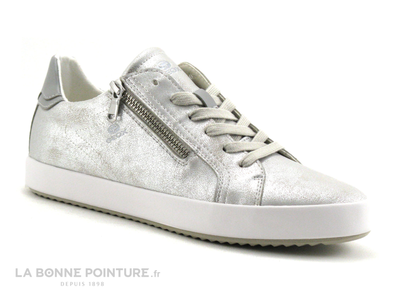 Achat chaussures Geox Femme Chaussure basse / Derby, vente Geox SP BLOMIE  Pearl - D926HC - Basket basse argent - Femme